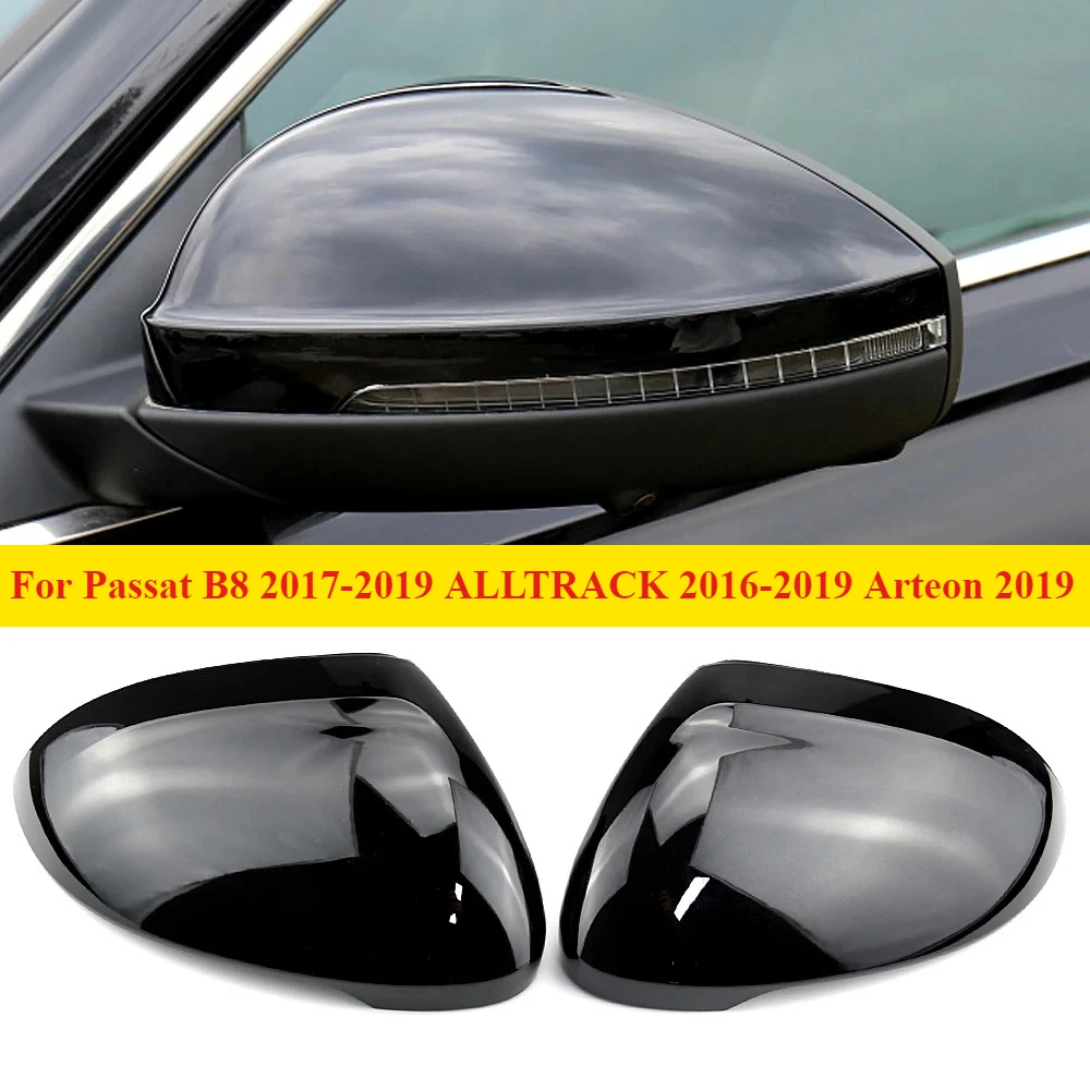 1Pair Side Rearview Mirror Cover Replacement for VW Passat B8 2017-2019 ALLTRACK 2016-2019 CC Arteon 2019 3G0857537H 3G0857538H