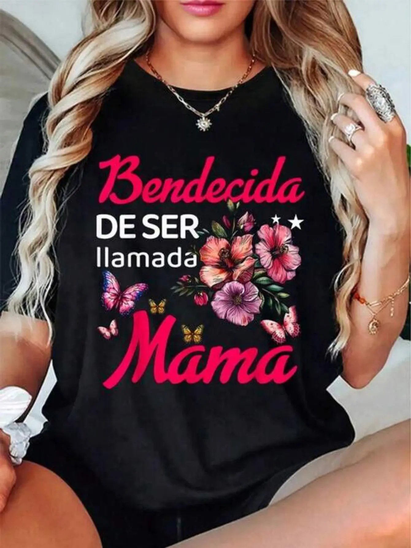 Regalos Para Mama Dia De Las Madre Espanol Camiseta Abuela T-Shirt - 100% Cotton Short Sleeve, Summer & Spring Essential - Women's Clothing Printed Graphic Tee For T-Shirt Lovers