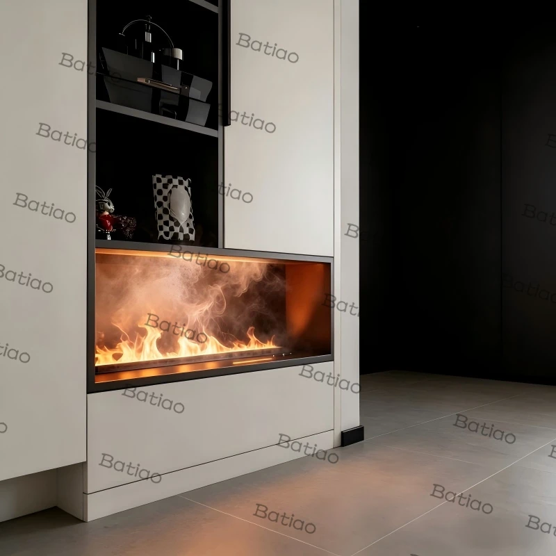 

100 CM Wide Water Vapor Electric Fireplace Large Panoramic 3D Mist Flame with remote App Control for Open Plan Living Room