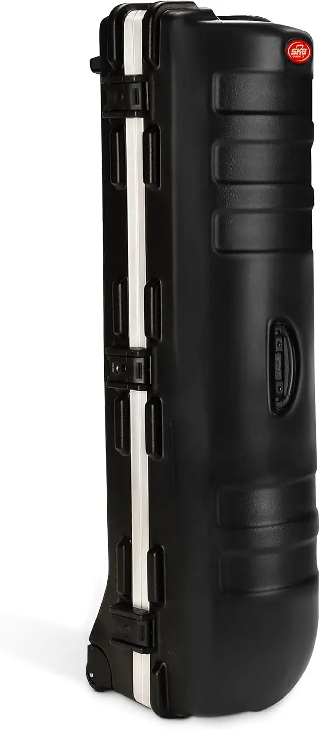 Heavy-Duty Rolling Golf Travel Case for Cart Bags with Hard Plastic Shell, 2 Wheels, Impact-Resistant Build, TSA Locking Latches, and Airline Transport Carrier for Clubs and Drivers