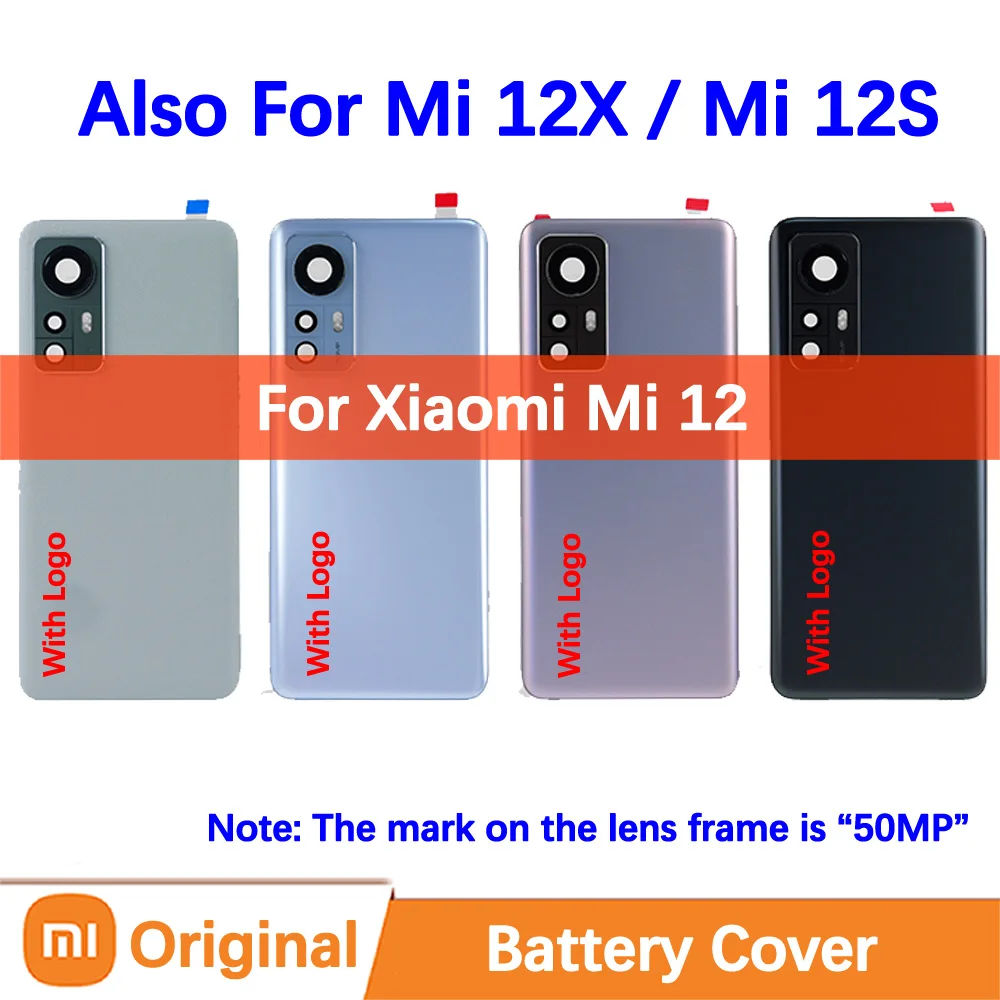 Original Replace Rear Battery Back Cover Door Housing For Xiaomi Mi 12 12X 12S Parts Shell Replacement 2201123G 2201123C Mobile