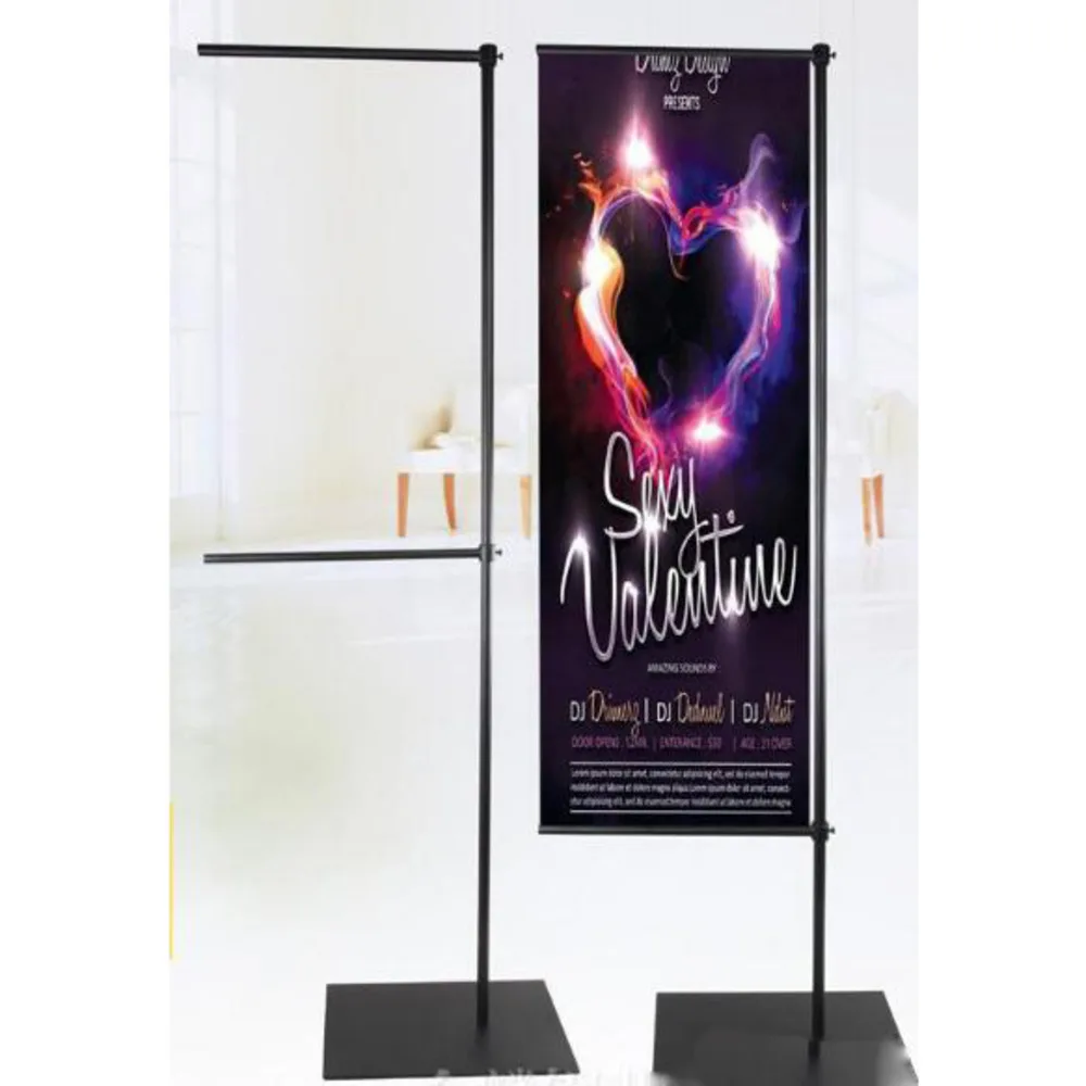 

Metal Stainless Steel Flag Holder Banner Display Rack Photo Frame Poster Floor Stand Outdoor Promotion Advertising Poster Rack