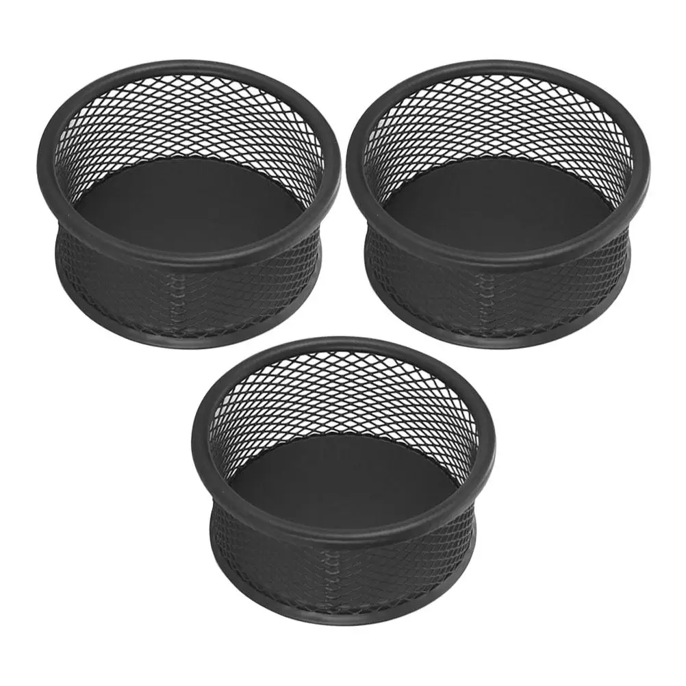3Pcs Mesh Paper Clip Storage Basket Desktop Organizer Compact Lightweight Stationery Holder for Office School Desk Divider