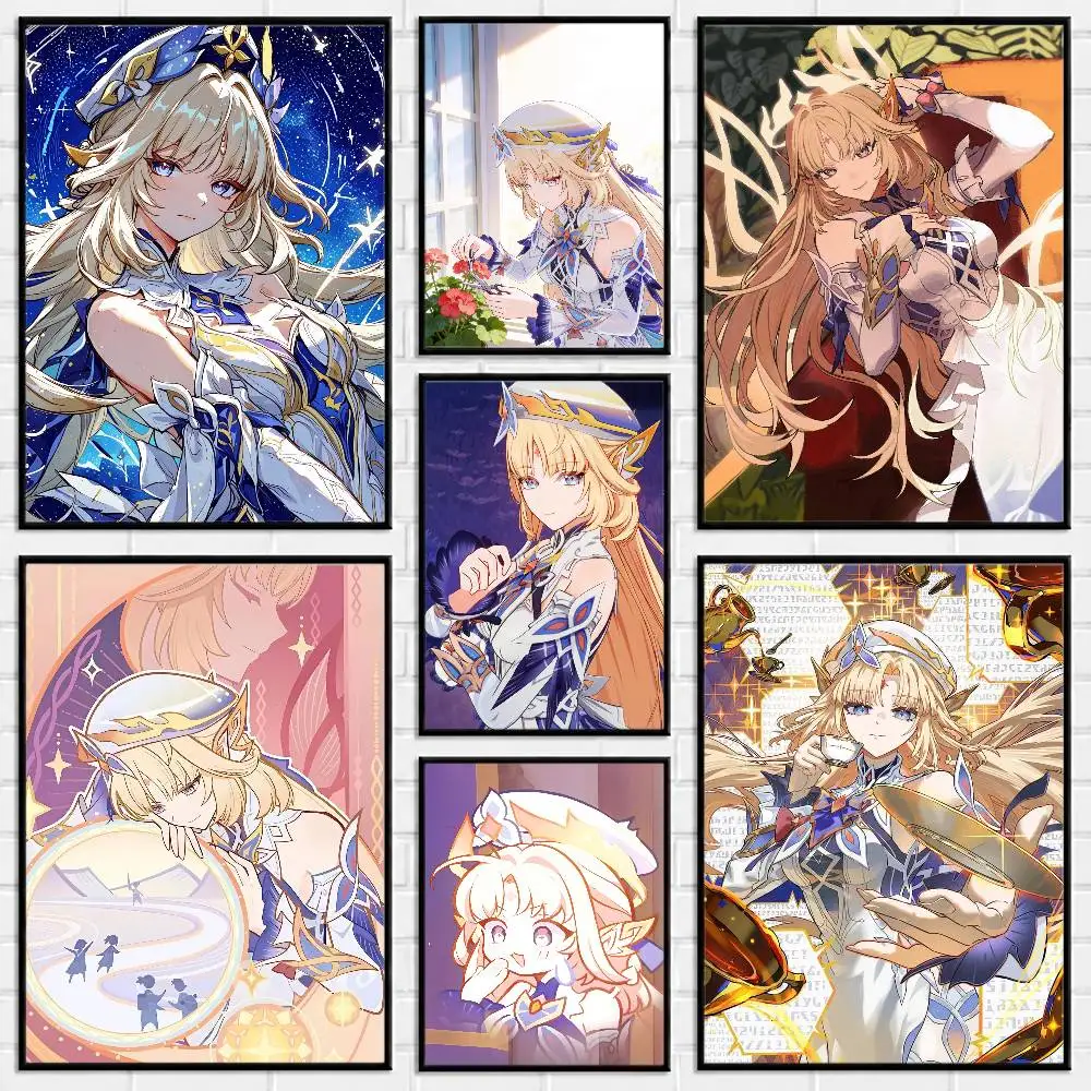 Genshin Nicole REEYN ChibiS Customizable Poster Versatile HD Waterproof Wall Art Self-Adhesive Decor for Any Space Ideal Gift