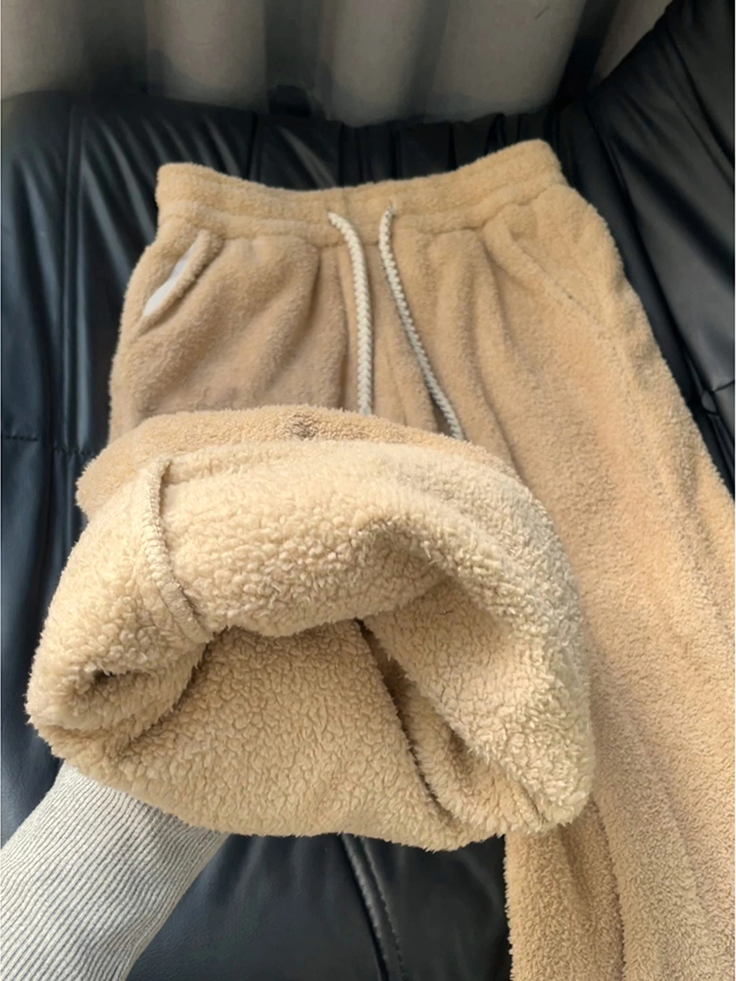 

Ultra-Thi Lamb Velvet Casual Pants Straight Leg Winter Warm Outerwear Cotton Trousers Men Women Sle Comfortable Sweatpants