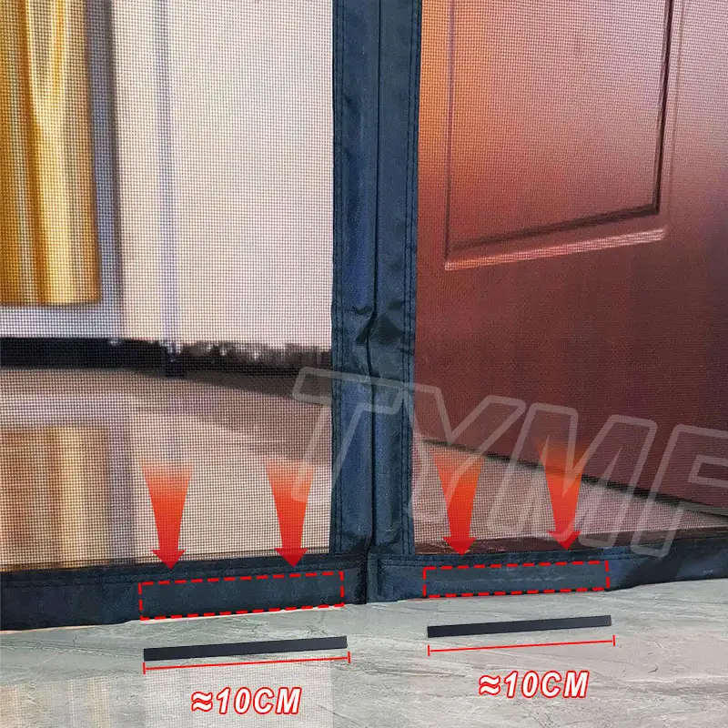 Strong Magnetic Door Mosquito Net Screen Mesh Custom Size Curtain Fly Insect Auto Black,White,Gray Closing Invisible For Outdoor - Image 3