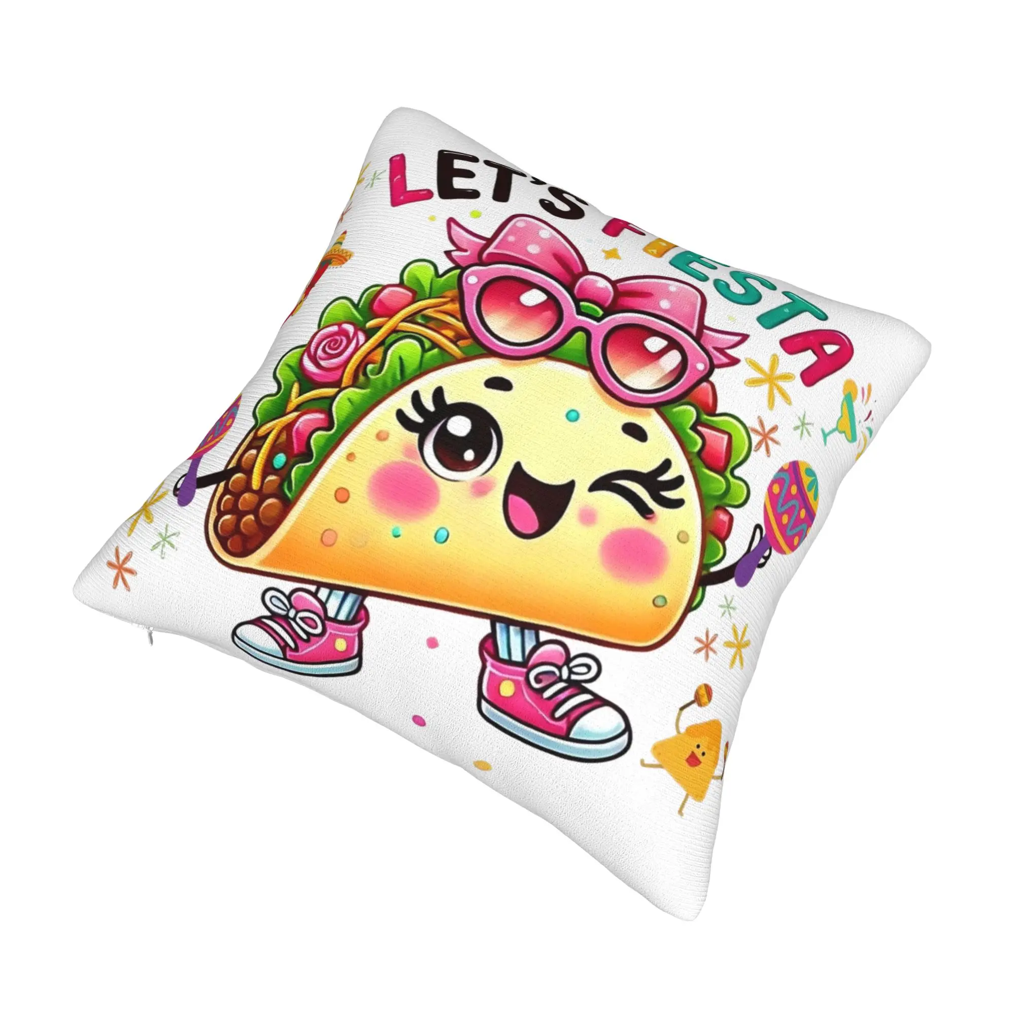 Let's Fiesta Cinco De Mayo  Pillow Cover Stuff Soft Cushion Cover Decoration  Throw Pillow Case Cover Home Multi Size