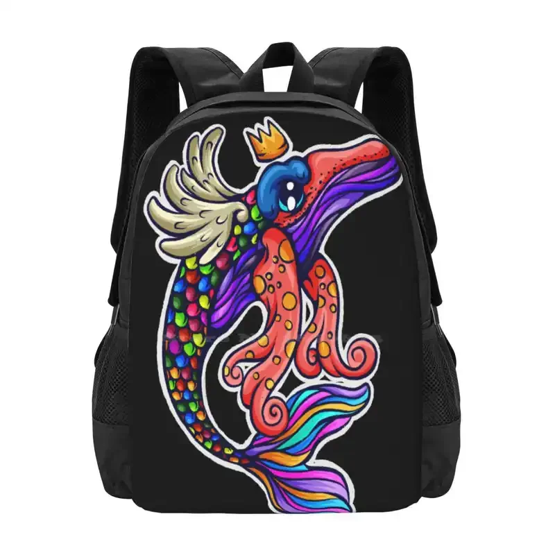 

Sky Whale 3D Print Design Backpack Student Bag Whale Alvabet Font Monster Holiday Hallowen Cute Kid