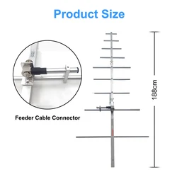 Yagi Antenna Yagi-AY09 UHF 430-450MHz SO239 Connector Fit For TYT MD-380 MD398 NOTE PX-777 Two Way Radio 11dBi High Gain ANT