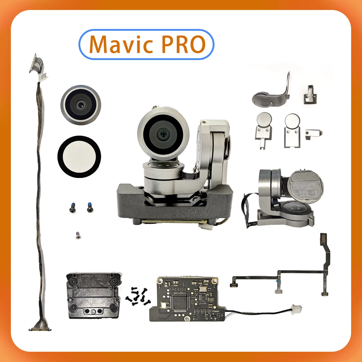 100% tested original Mavic Pro gimbal camera axis arm PTZ cable coaxial, motherboard lens motor, for DJI Mavic Pro