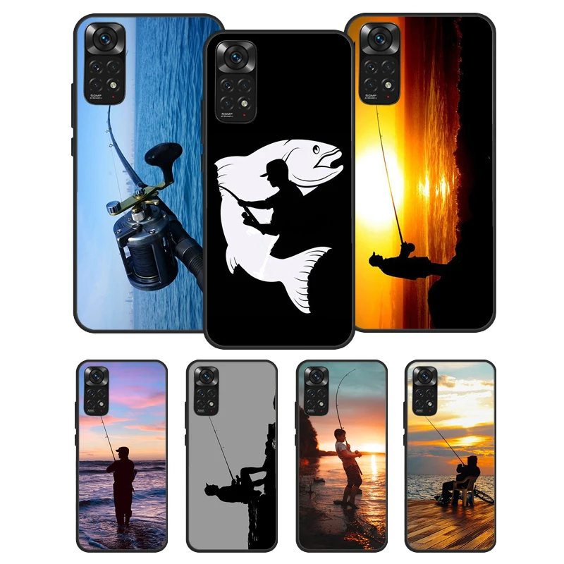 Fishing Fisherman Case For Redmi 10 9T 9A 9C 9 Back Cover For Redmi Note 11 10 9 Pro Note10A 10C 10S 8T 9S Coque