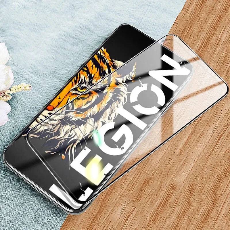 

2PCS Tempered Glass For Lenovo Legion Y70 Y90 Full Cover Black Edge Protective Film Screen Protector For Lenovo Legion 2 Pro