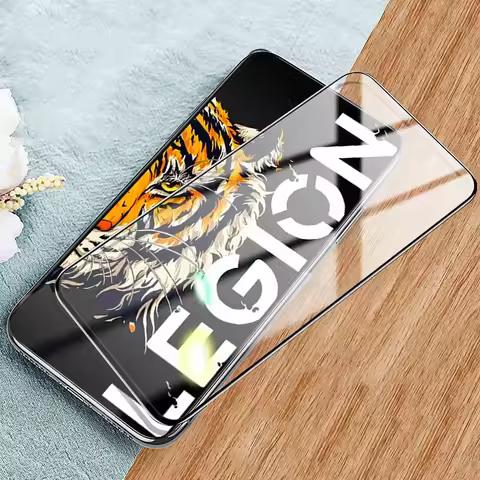 2PCS Tempered Glass For Lenovo Legion Y70 Y90 Full Cover Black Edge Protective Film Screen Protector For Lenovo Legion 2 Pro