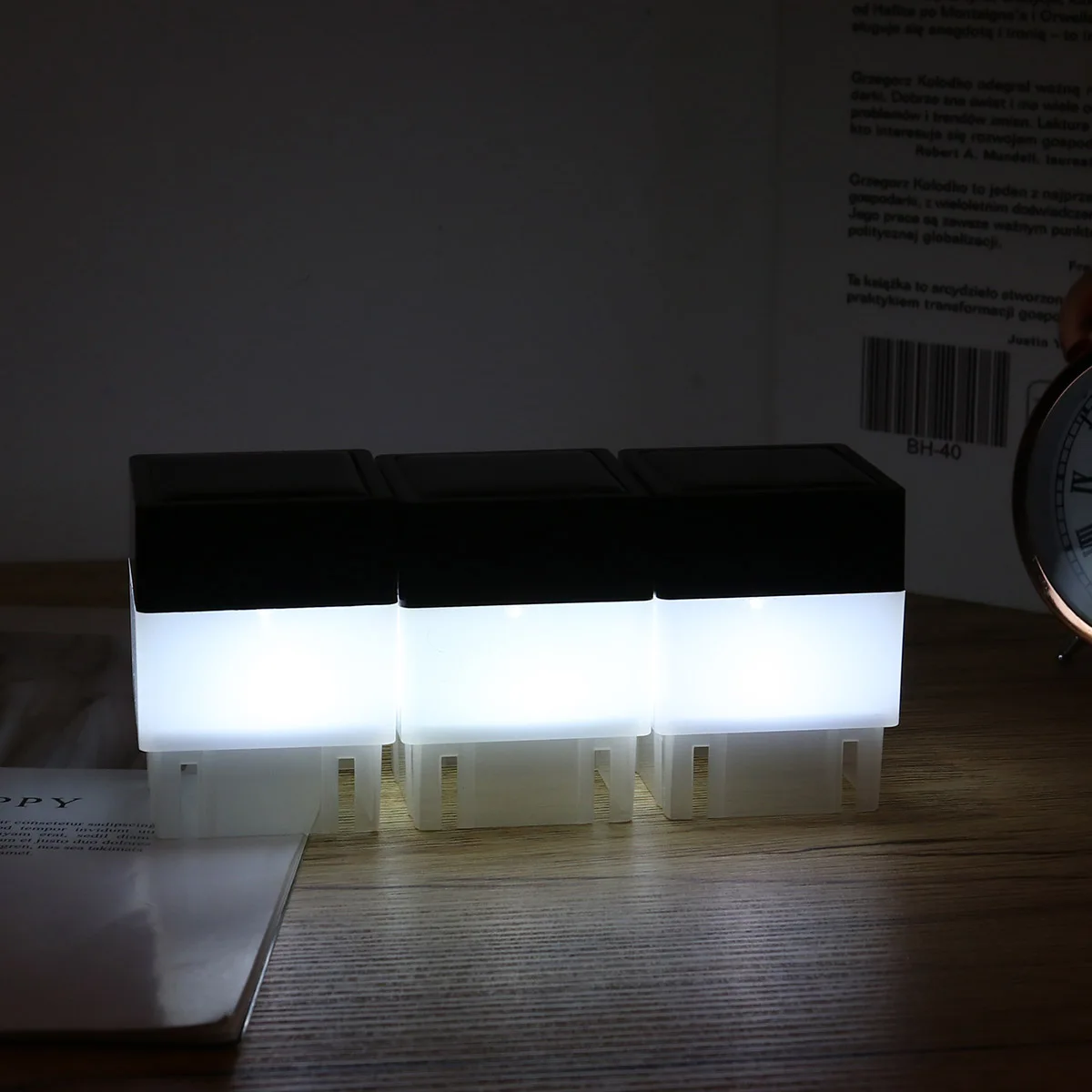 1 pz luci per recinzione solare lampade da giardino solari impermeabili per esterni illuminazione a LED luminosa per corridoio paesaggio cortile luce bianca durevole