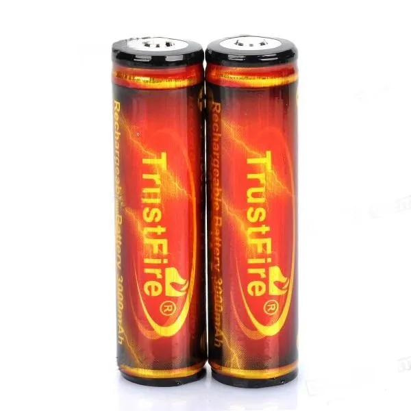 100% original TrustFire 3000mAh 3.7V 18650 Li-ion Rechargeable Battery With protection board for LED Flashlight Torch