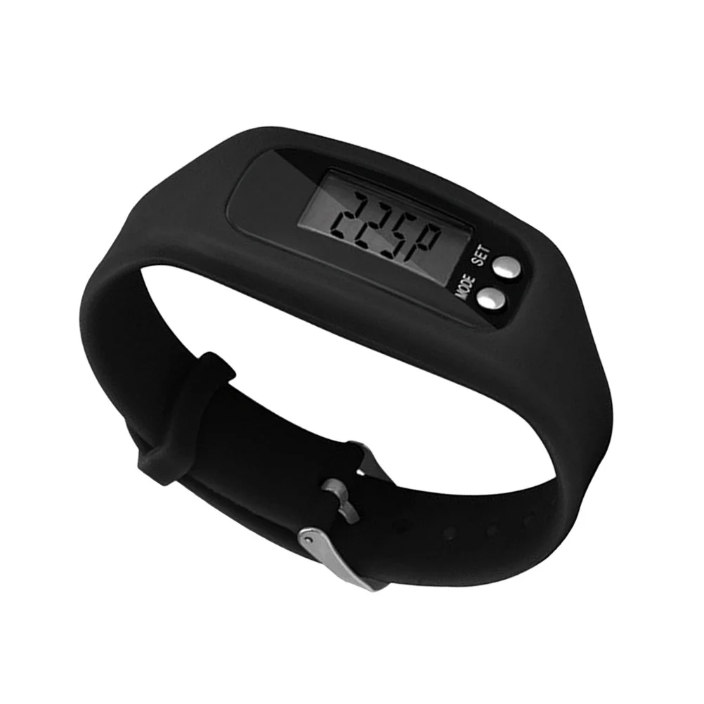 

Led Pedometer Watch Calorie Monitoring Sports Tracker Real-Time Mileage Display Fitness Tracker For Elderly Black