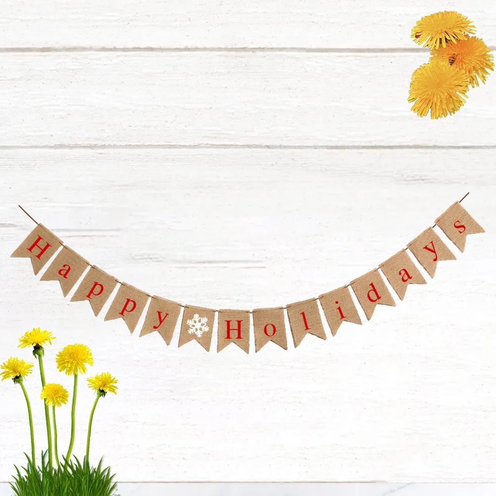 Linen Swallowtail Banner for Birthday Party Decor – Cake Table, Wall & Photo Backdrop Bunting
