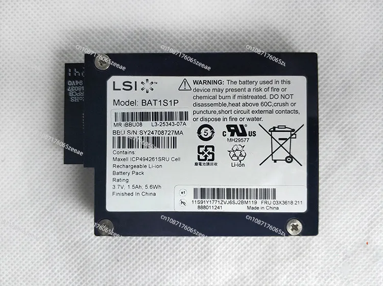 

Original MegaRAID Lsi BBU08 BAT1S1P 81Y4451 Back up battery BBU For M5014 M5015 9260 9261 9280 8i 4i 16i controller raid card