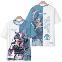 Game Wuthering Waves Brant Zani Xiangli Yao Cosplay T-Shirt Cool Summer Jinhsi Short Sleeve Tops Streetwear Sport Suit Tee Shirt