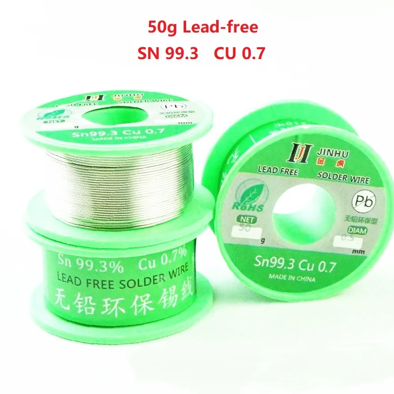 

50g Lead-free Solder Wire 0.5-1.0mm Unleaded Lead Free Rosin Core for Electrical Solder RoHs