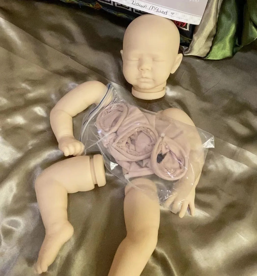 NPK Kit bambola rinata da 16 pollici Zori incompiuto non verniciato con corpo in tessuto morbido al tatto colore fresco per hobbisti fai da te