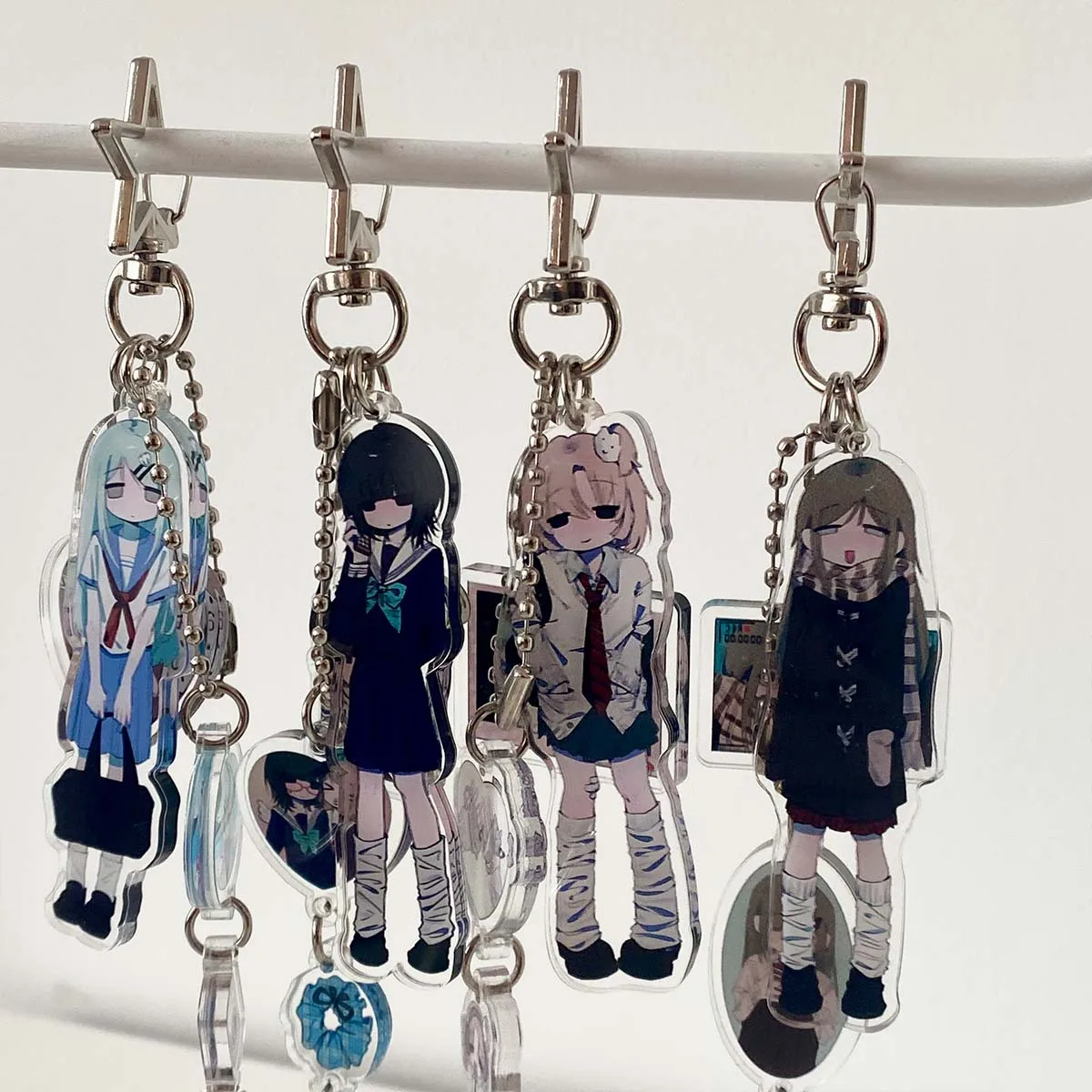 

WAKAWAKA Y2K Style Acrylic Phone Charm DIY Sticker Set Create Your Own Custom Aesthetic Keychain and Keyring for Teens