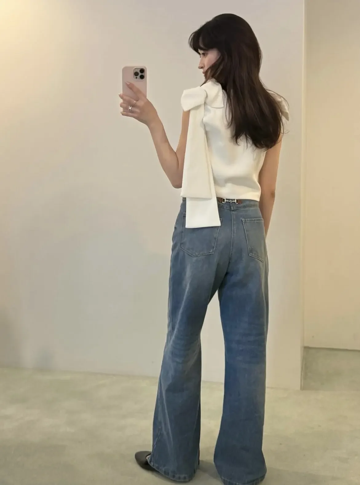 Japanese Style Sweet Bowknot Lace-up Woman's White Camis Summer New 2026 Girl's Cute Sleeveless Top Female Commuter Tank Top