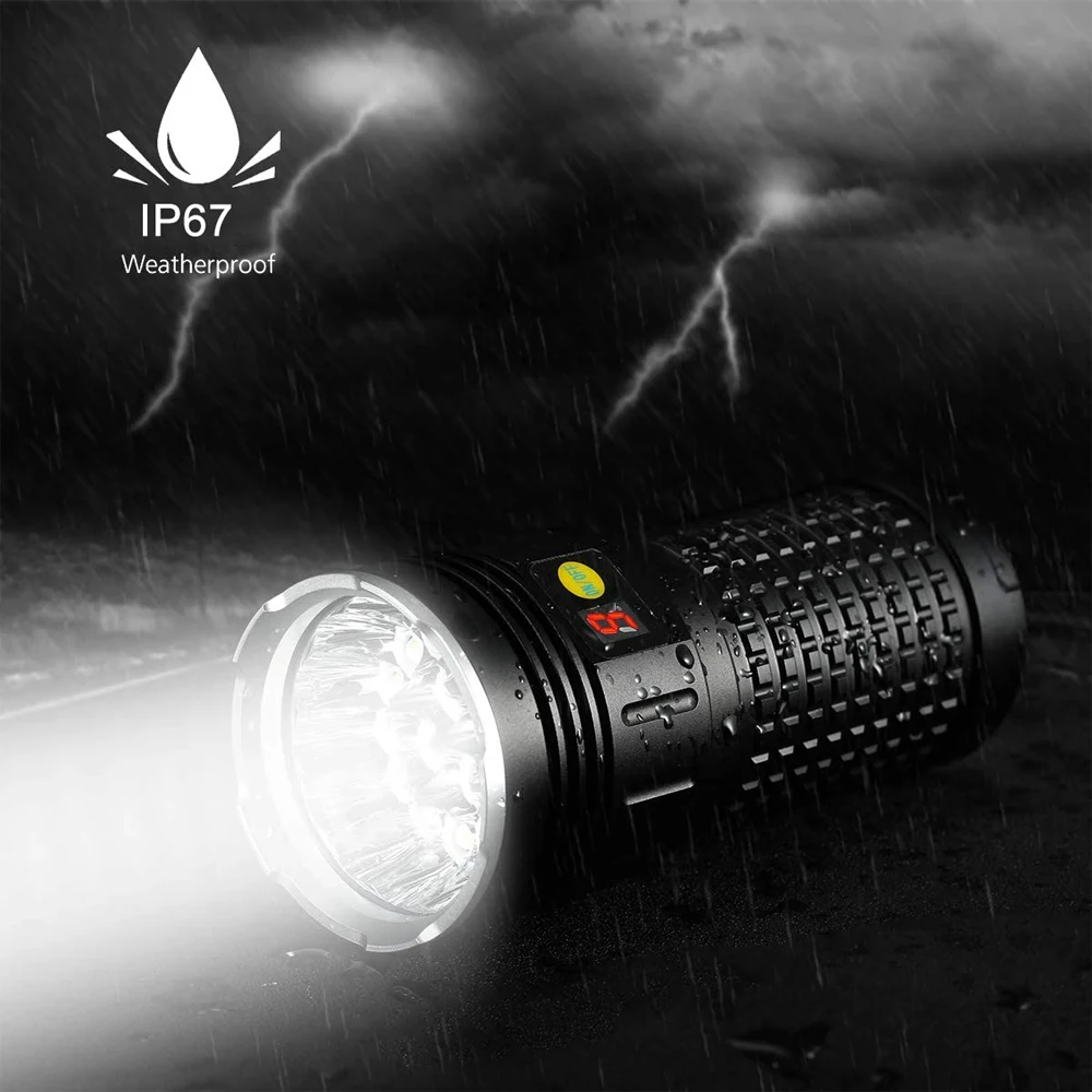 Super Bright Lantern Powerful 18*XML T6 LED Flashlight USB Rechargeable Waterproof Torch High Lumens Lamp For Camping Outdoor