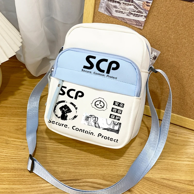 2025 لعبة أنيمي إجراءات الاحتواء الخاصة الأساس SCP-049 الكرتون بسيط اللون حجب حقيبة كتف صغيرة هدية