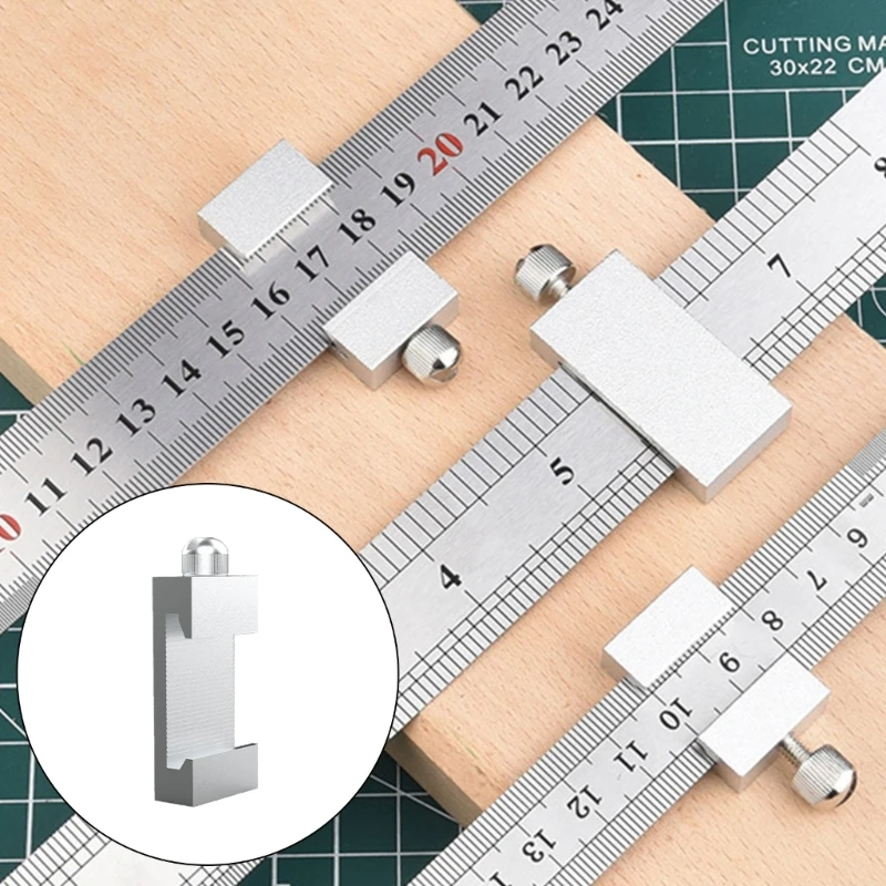 

Scribers Ruler Positioning Limit Block Metal Ruler Stop Fence Scribers Locators Marking Tool Ruler Positioning Block