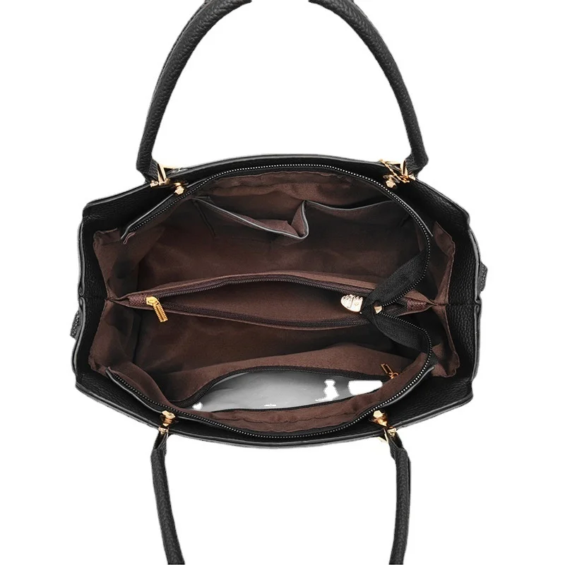 Bolso de mano de cuero Pu para mujer, bandolera de hombro de gran capacidad, informal, Simple, empalme cuadrado pequeño, cómodo