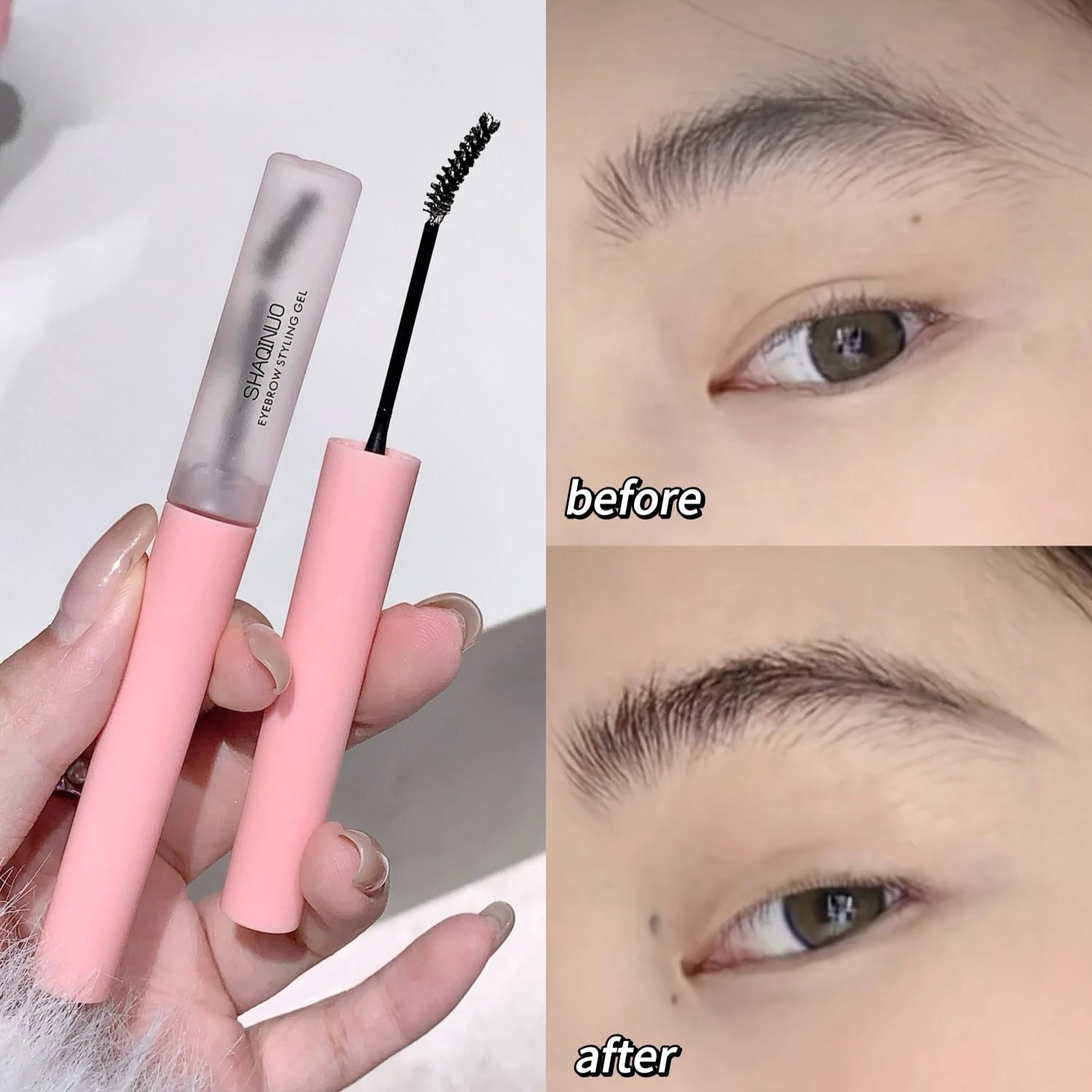Eyebrow Styling Gel Waterproof Sweat Resistant Film Forming Formula Creates Natural Three Dimensional Bushy Brows for Students