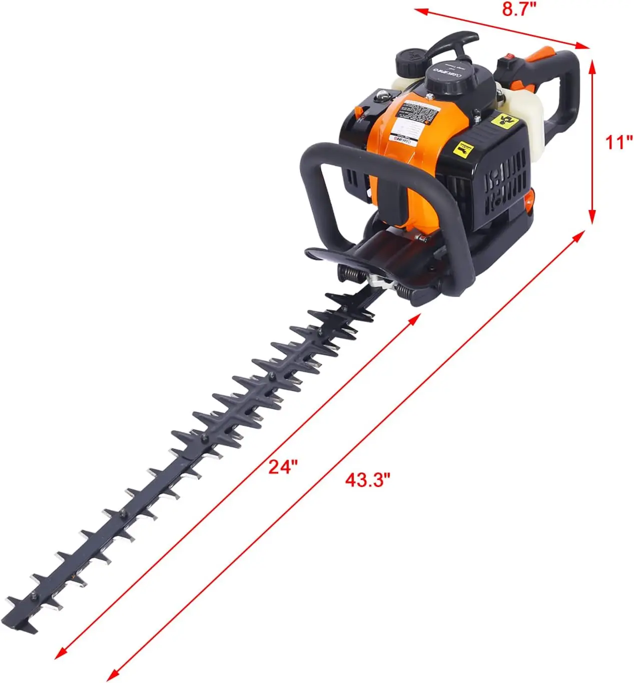 Hedge Trimmer 26CC Gas Powered Hedge Trimming Tool, Double Sided Blade 24