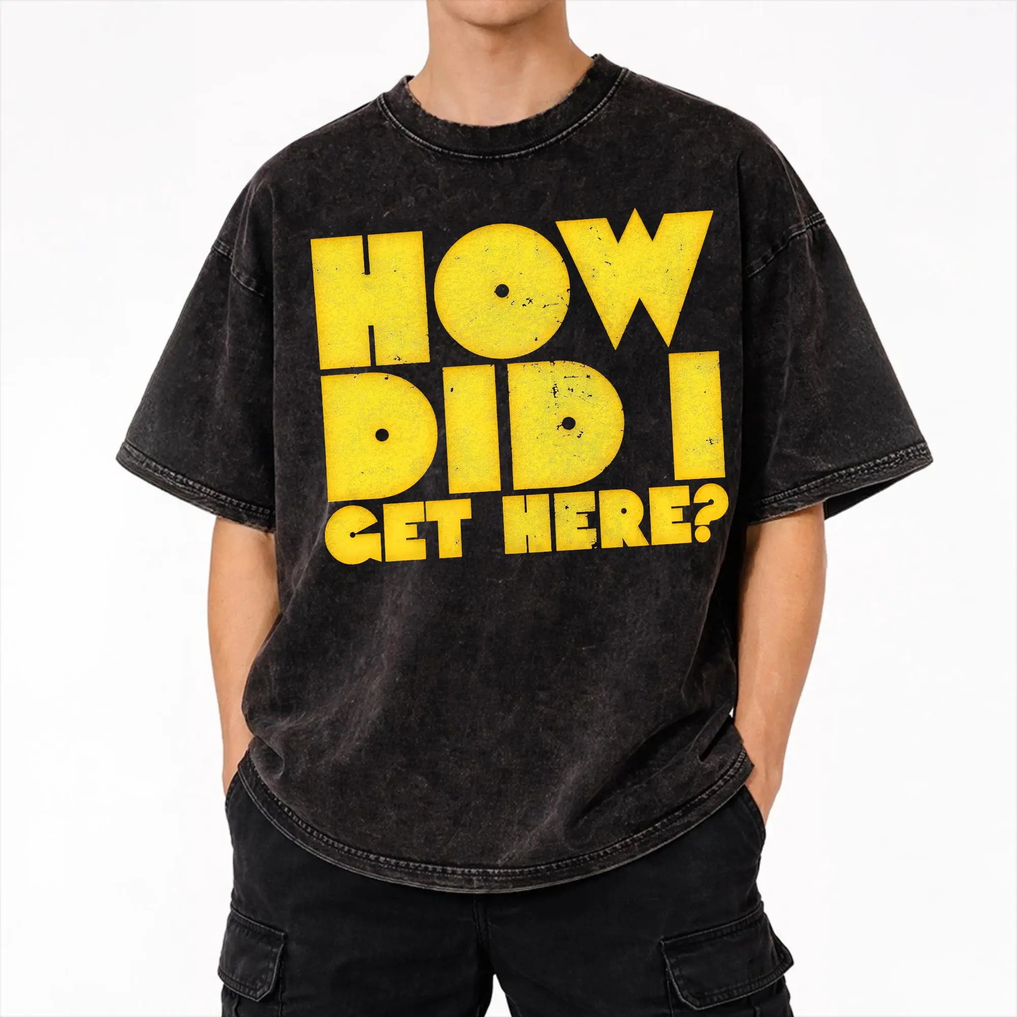 ¿Cómo llegué aquí? Camiseta lavada estilo Louis Tomlinson para hombre y mujer, ropa de calle, camisetas de hip hop, camisetas con estampado gráfico, tops.
