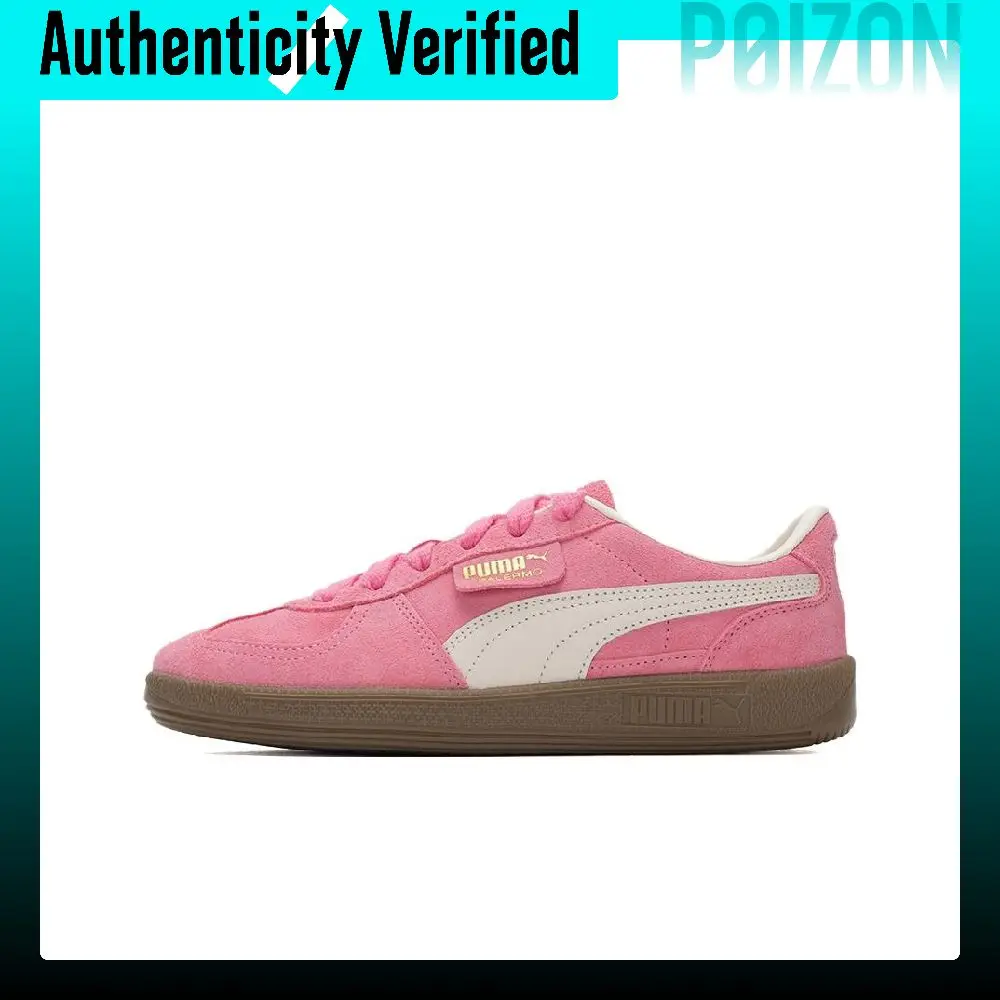 PUMA Palermo Abrasion Resistant Breathable Low top German Army Trainers Unisex Pink 396463-57