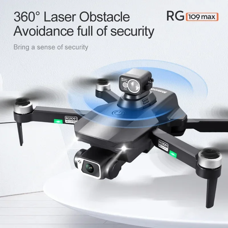 RC كوادكوبتر للكبار RG109 MAX الطائرة بدون طيار GPS المهنية 4K HD كاميرا مزدوجة فرش السيارات FPV تجنب العوائق العودة الذكية