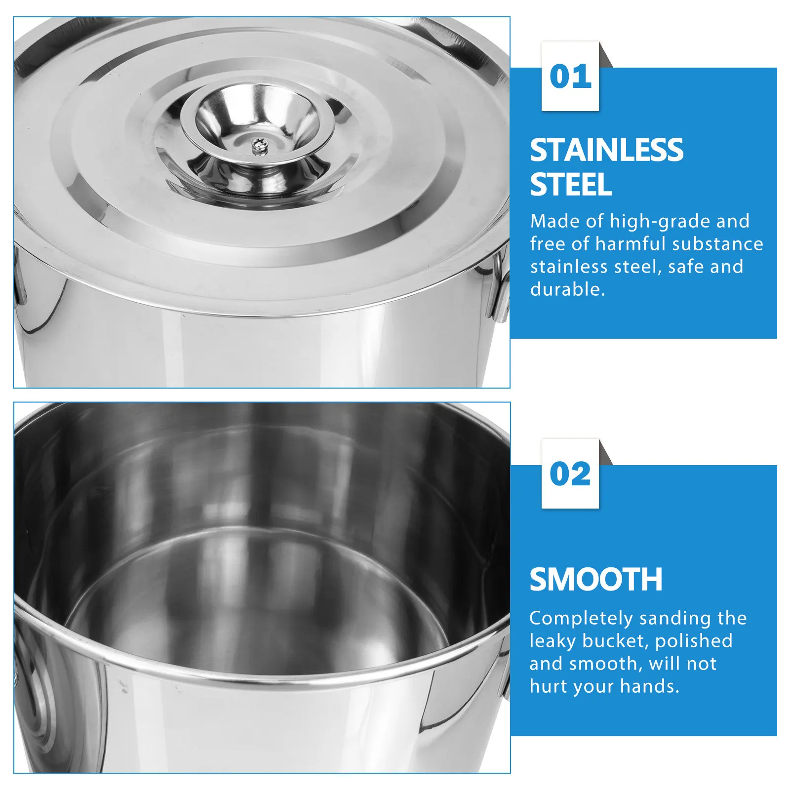 

Metal Stainless Steel Crawfish Boiler Large Seafood Cook Pot Stewed Pot Soup Cooking Container Kitchen Supplies