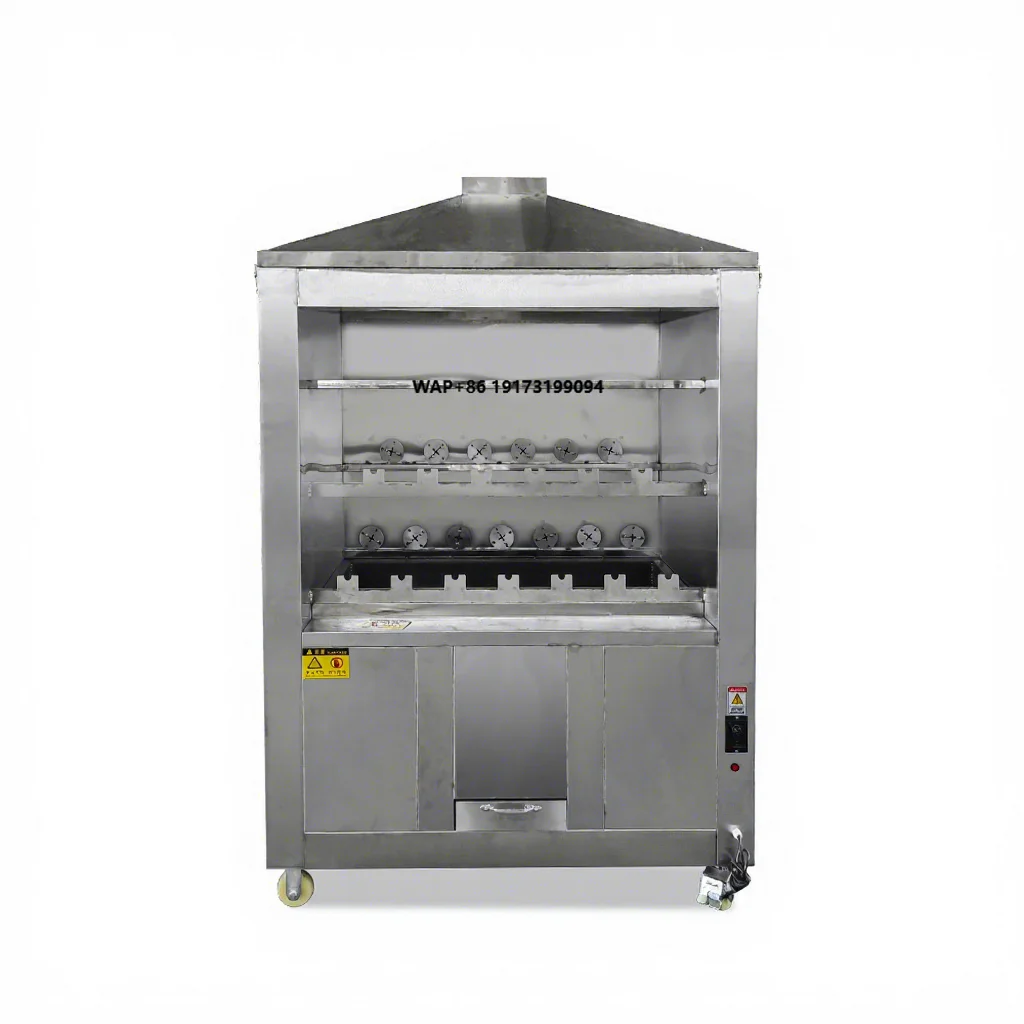

Brazilian Rodizio Stainless Steel BBQ Grill Machine 220V Barbecue Charcoal Grill Condition New