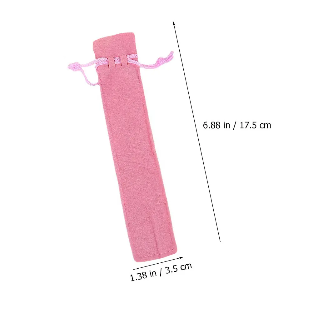 15Pcs Pen Bags Drawstring Protective Pouch Lint Material Scratch Proof Single Pen Storage Gift Gift Bag Scratch-Proof Bags