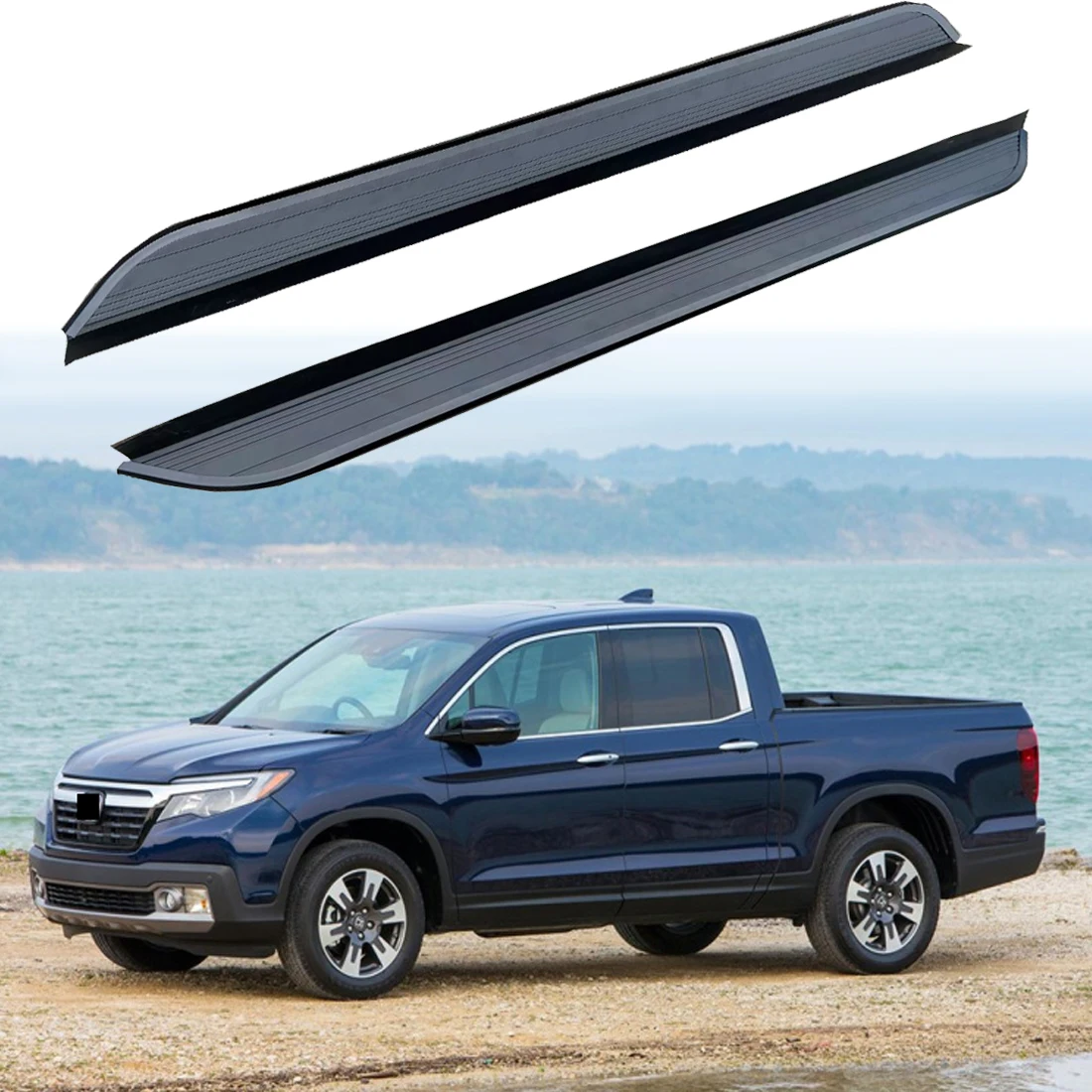 2PCS Side Step fits for Honda Ridgeline 2017 2018 2019 2020 2021 2022 2023 2024 Running Board Nerf Bars Stairs Aluminium Pedal