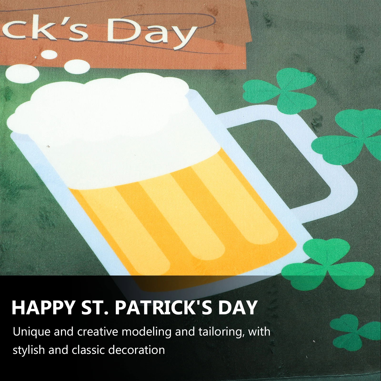 

3pcs Non-Slip Mat Set St. Patrick'S Day Toilet Lid Cover Bathroom Rug Kit Decorative Floor Home Bathroom Decoration Mats For