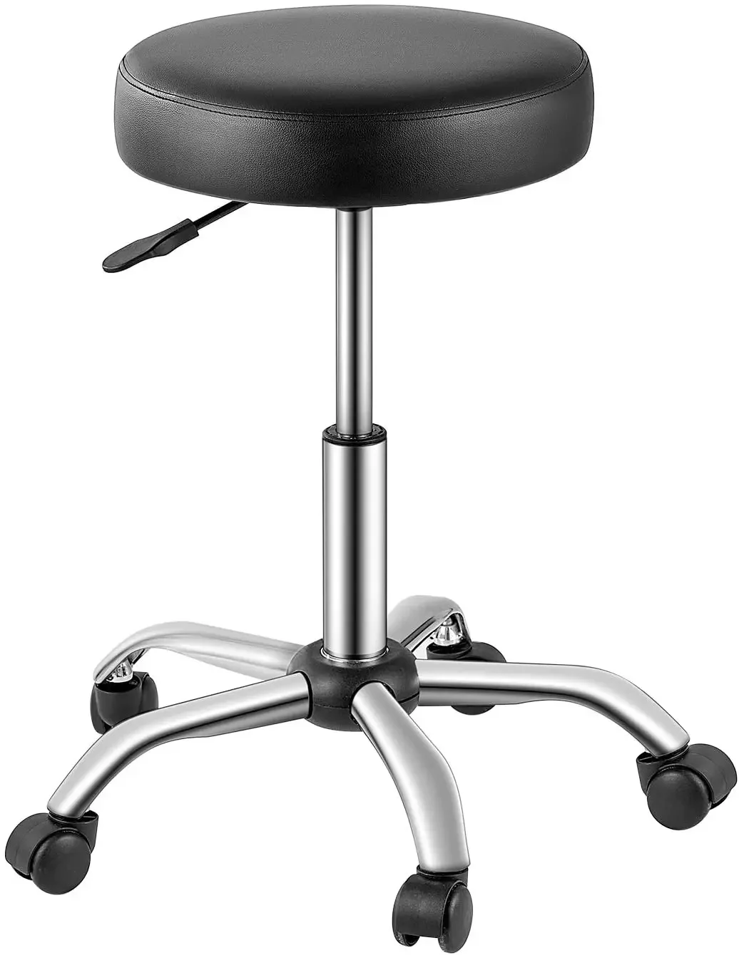 

Round Rolling Bar Stool Adjustable Pub Salon SPA Stool Chair Black Bar Stools Modern