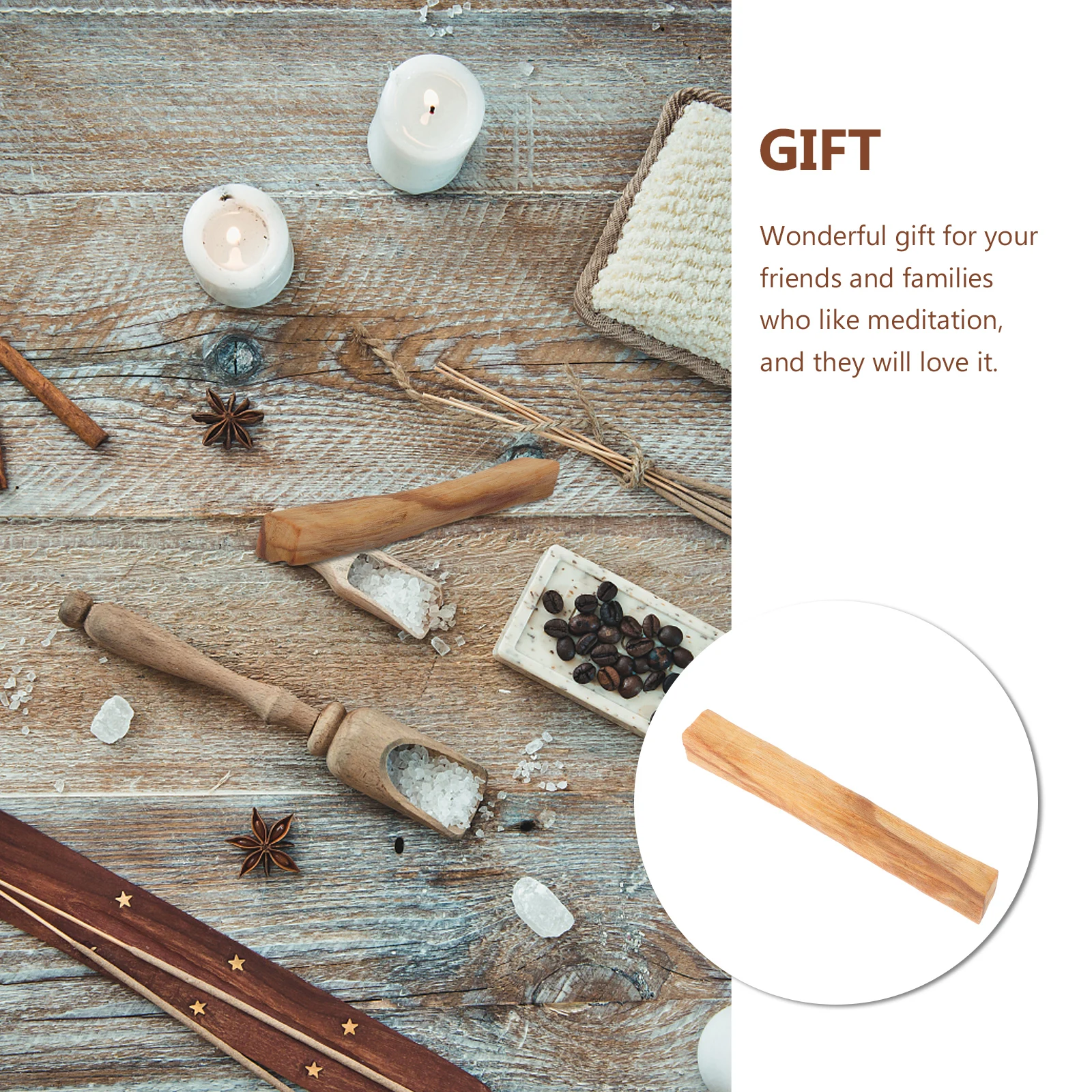 

1pc Wood Incense Stick Natural Meditation Air Purify Sticks For Yoga Studio Rituals Home Decor Aromatic Spiritual Cleansing