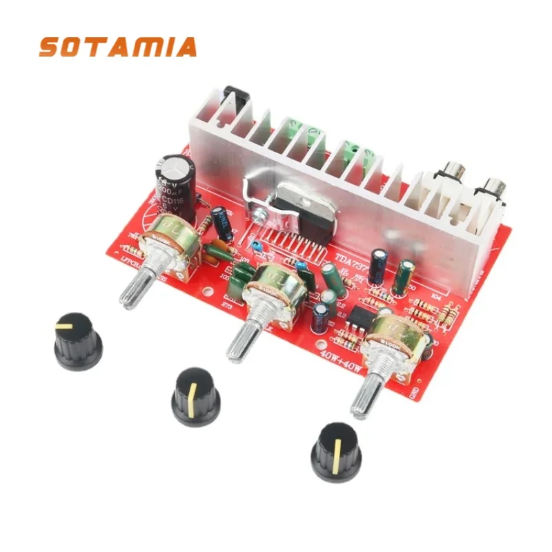 

SOTAMIA TDA7377 Power Amplifier Audio Board 2.0 Dual-channel 2x40W HIFI Stereo Car Audio Amplifier Module DC12V Power Amplifier