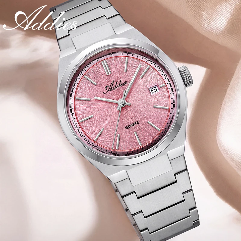 ADDIES AW25910 Luxury Watch Women 38MM Sapphire Glass BGW9 Luminous Date Display Women's Watches Stainless Steel 50M Waterproof