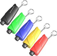 Seatbelt Cutter Window Breaker Keychain 3-in-1 Car Glass Breaker Emergency Escape Tool for Land and Underwater