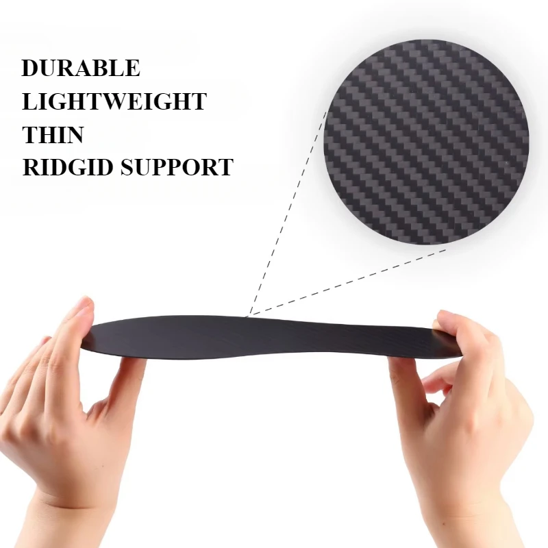 Carbon Insole Quality New 1 Pair 0.8mm 1mm 1.2mm Thickness Fiber Sports Insole Male Shoe-pad Female Rigid Shoe Insert for Sports