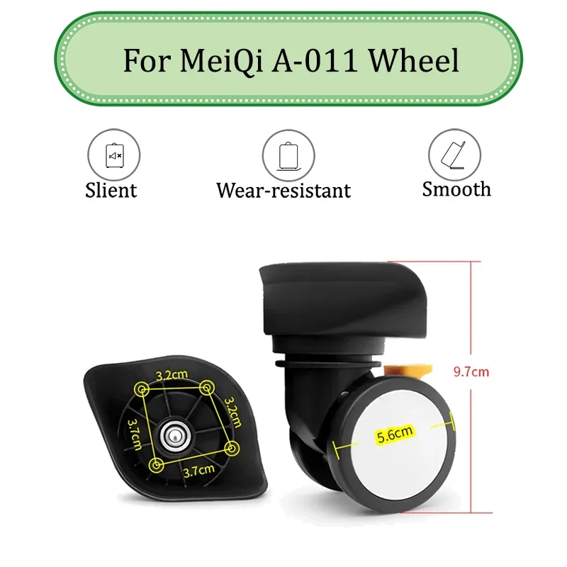 

For MeiQi A-011 Luggage Brake Wheel Replacement Trolley Case Universal Wheel Accessories Combination Box Wheel Repair Casters