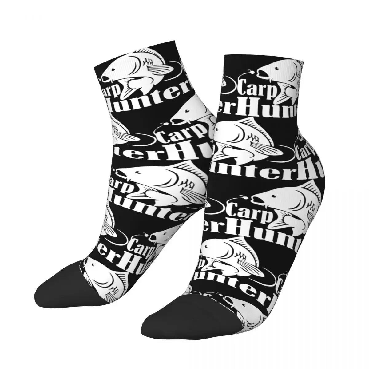 Fishing Fish Fisherman Carp Hunter Mens Crew Socks Unisex Fashion Spring Summer Autumn Winter Dress 