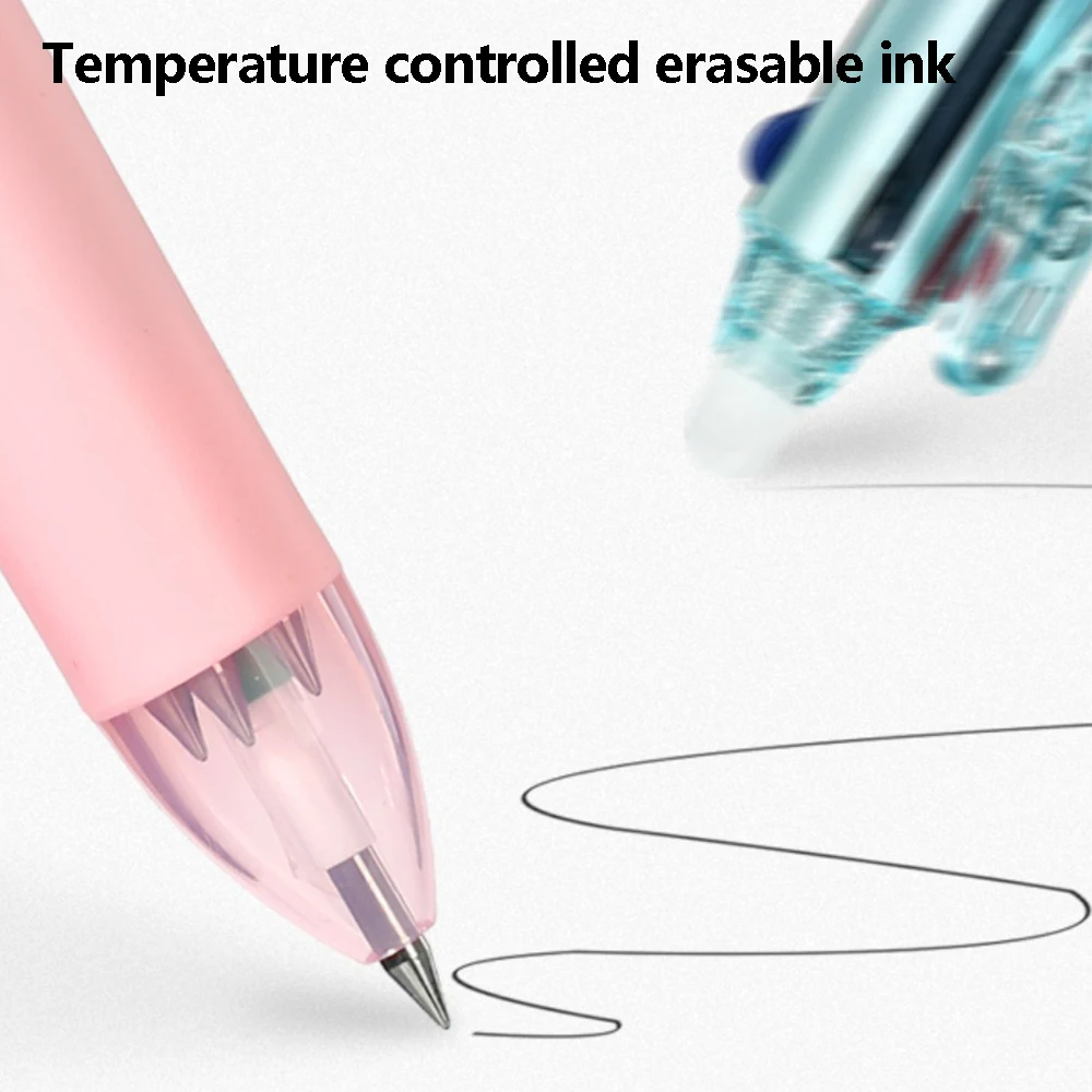 Japan Pilot Frixion Pen 4 in 1 Erasable Gel Pen 4 Colors 0.5 Mm /0.38mm LKFB-80EF/LFBTRF-30UF/EFR-6 School Acsesories School